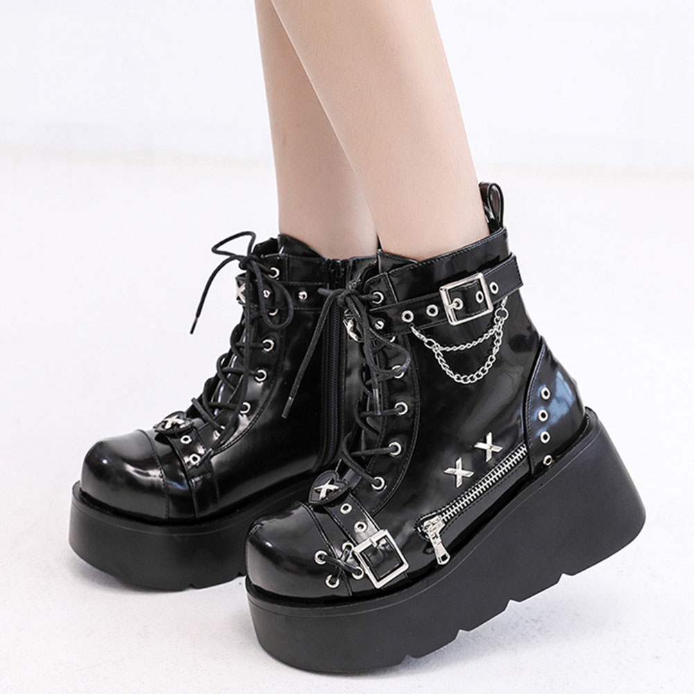 Women'S Fashion Jewellery - Nuovi Stivaletti Donna Goth con Plateau,